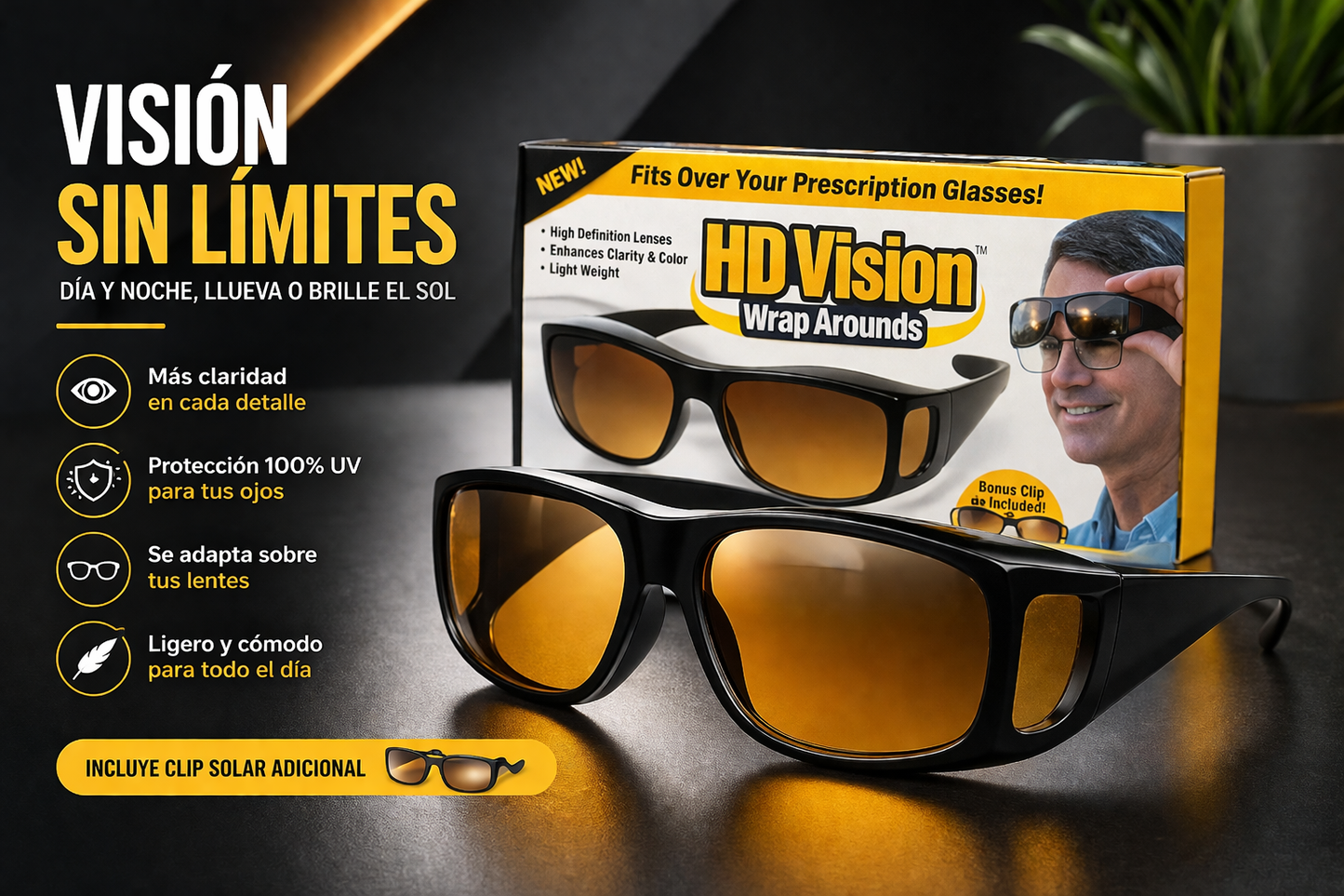 2 X 1 GAFAS 1HD VISION NOCTURNA Y DIURNA