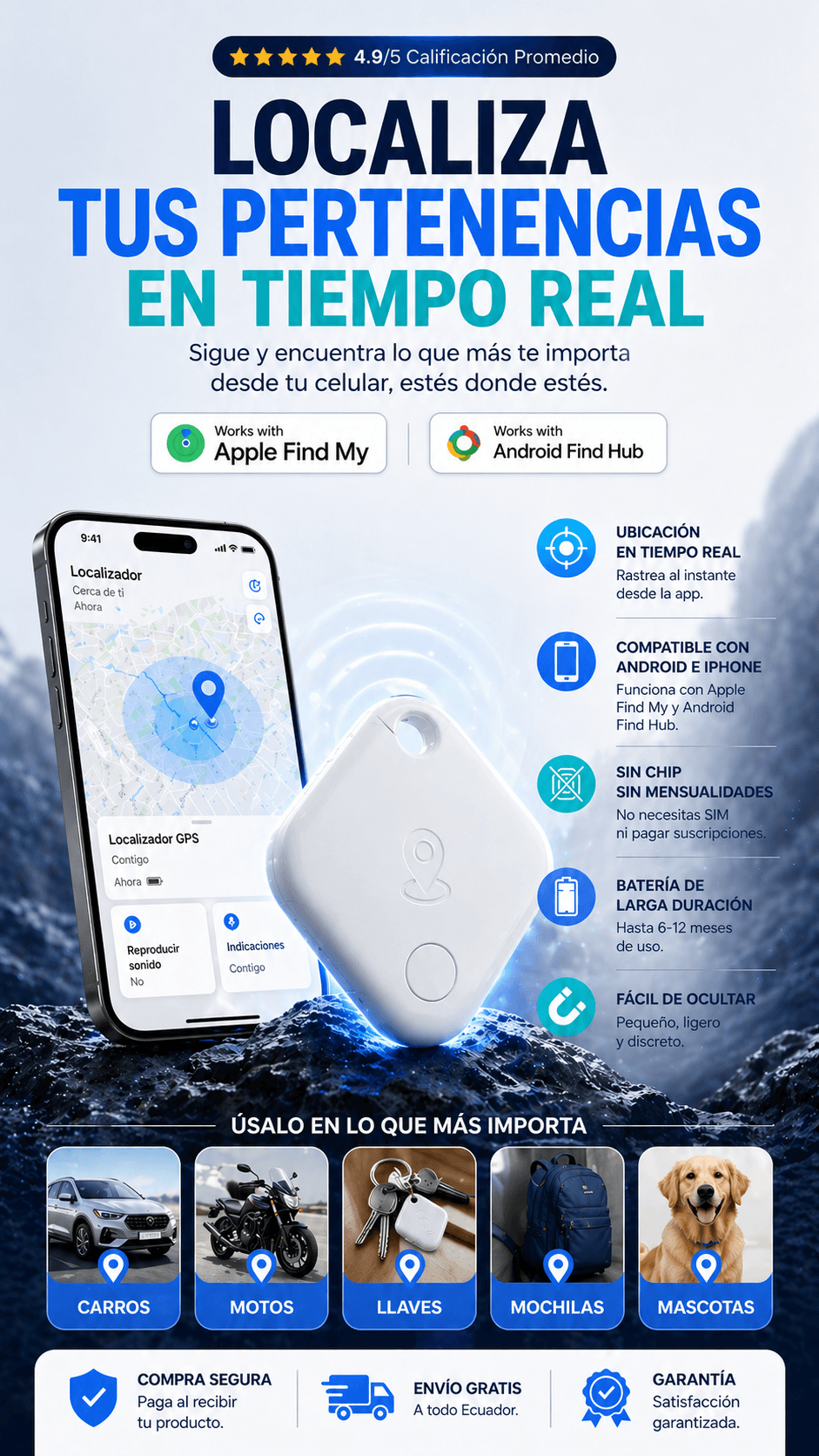 Mini Localizador GPS Compacto