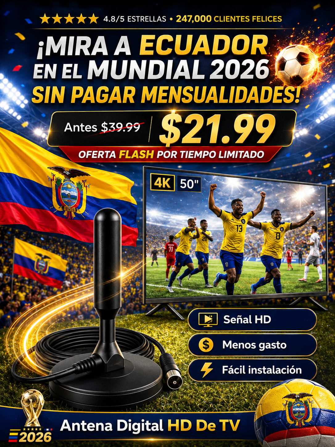 Antena Digital Hd De Tv